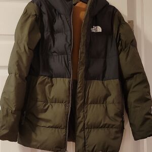 The North Face Olive and Black Hooded Jacket